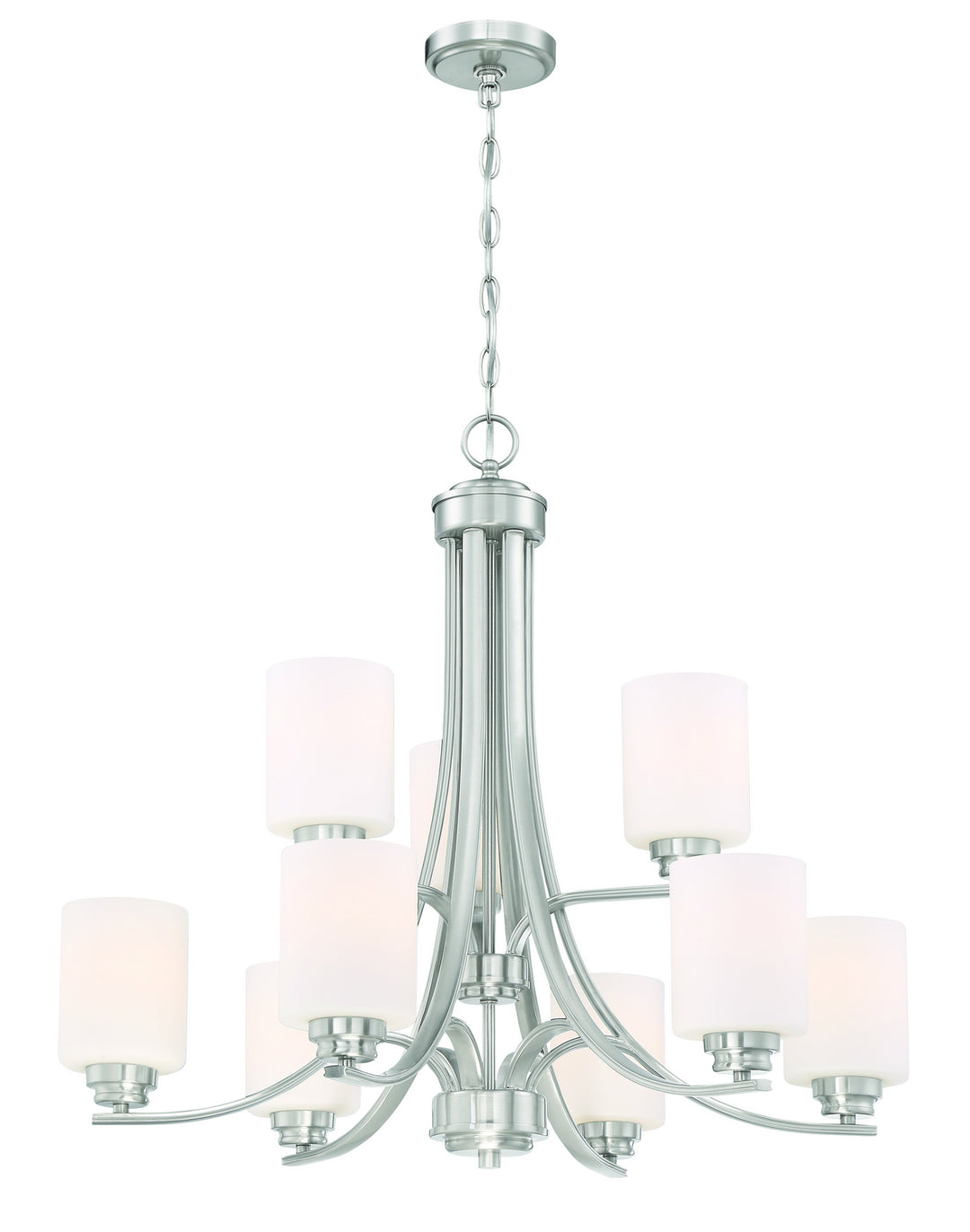 Craftmade Canada - 50529-BNK-WG - Nine Light Chandelier - Bolden - Brushed Polished Nickel