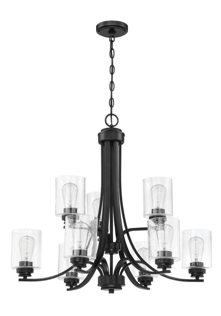 Bolden Nine Light Chandelier in Flat Black - available from The Lighting Shoppe, trusted by Canadian homeowners