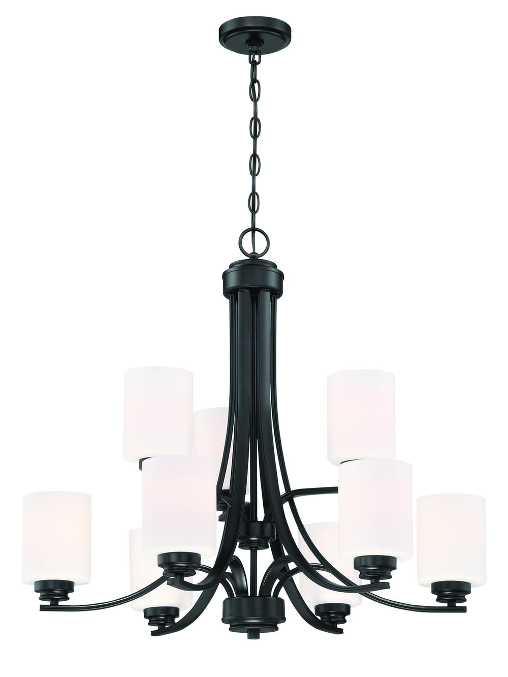 Craftmade Canada - 50529-FB-WG - Nine Light Chandelier - Bolden - Flat Black