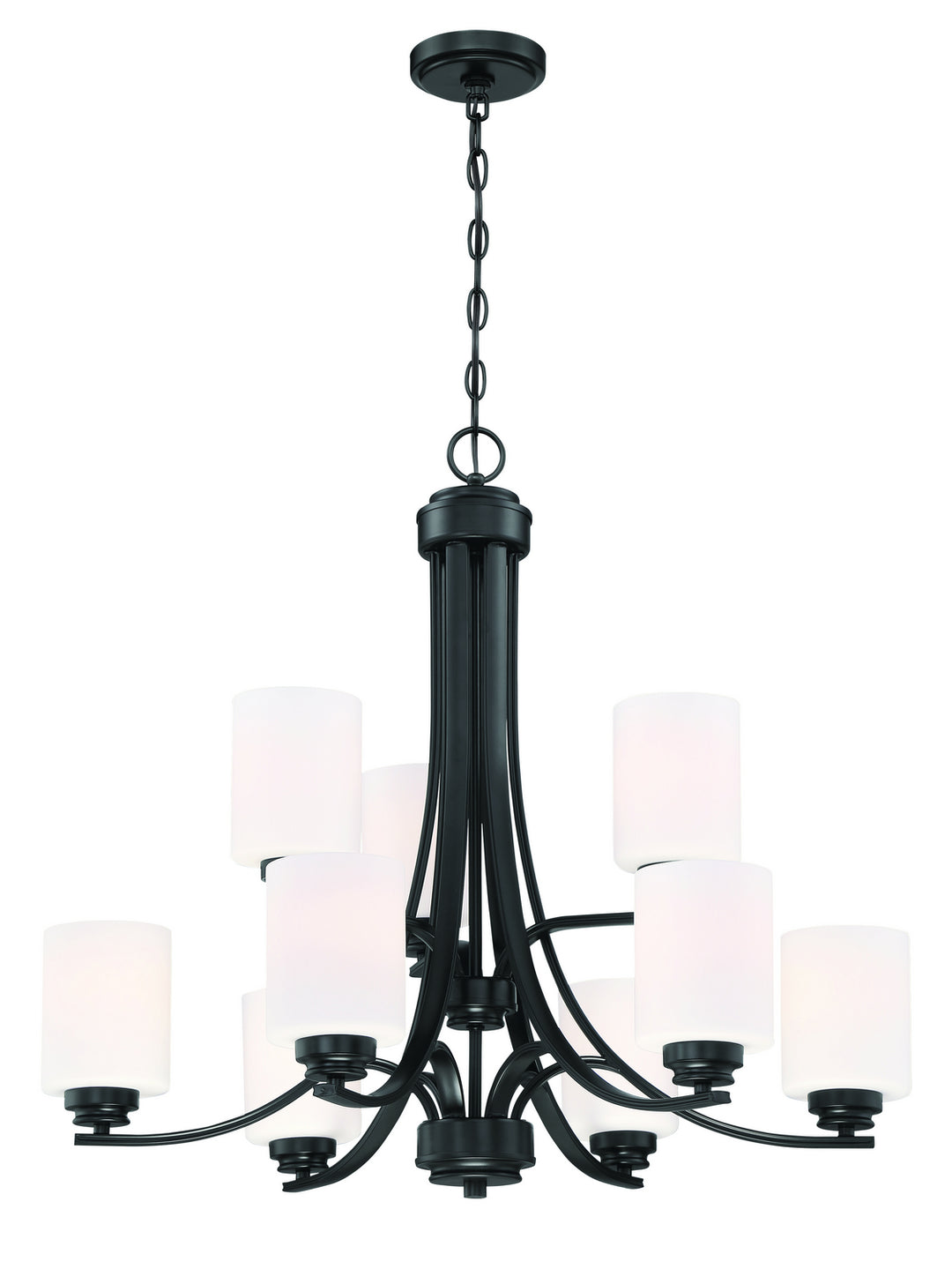 Craftmade Canada - 50529-FB-WG - Nine Light Chandelier - Bolden - Flat Black