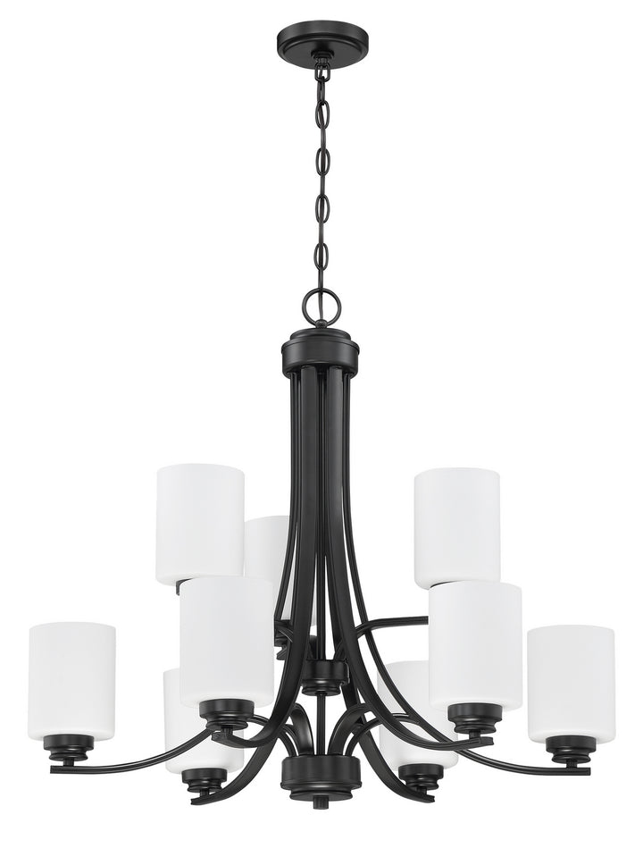 Bolden Nine Light Chandelier in Flat Black - available from The Lighting Shoppe, trusted by Canadian homeowners