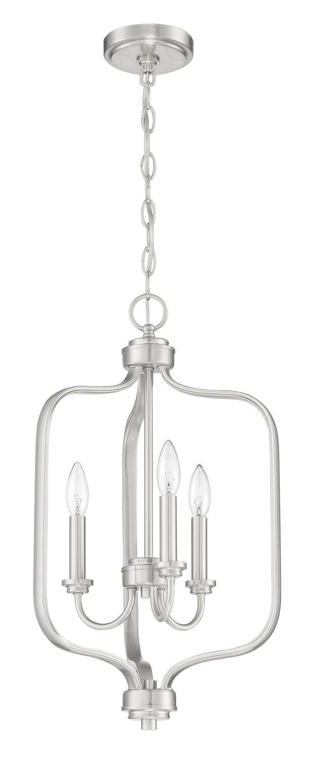 Bolden Three Light Foyer Pendant in Brushed Polished Nickel - available from The Lighting Shoppe, trusted by Canadian homeowners