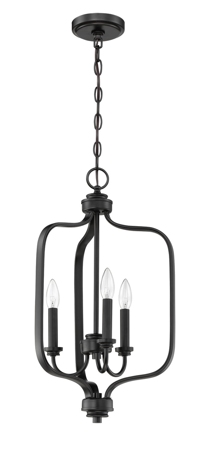 Bolden Three Light Foyer Pendant in Flat Black - available from The Lighting Shoppe, trusted by Canadian homeowners