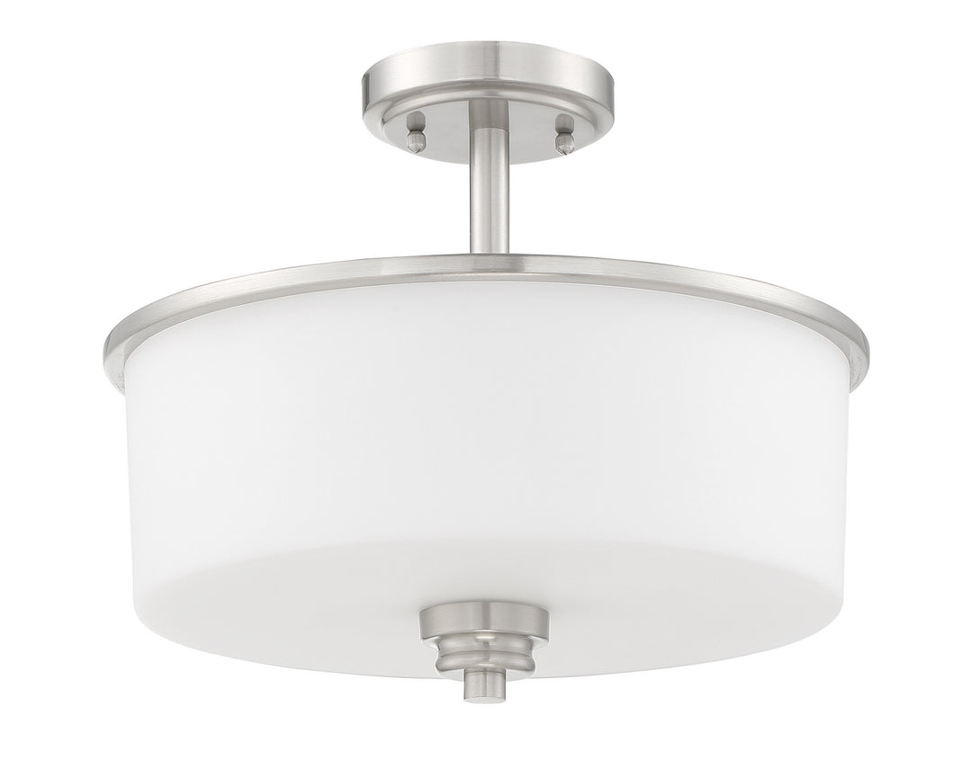 Bolden Two Light Convertible Semi Flush in Brushed Polished Nickel - available from The Lighting Shoppe, trusted by Canadian homeowners