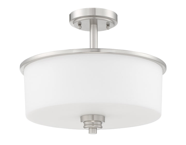Bolden Two Light Convertible Semi Flush in Brushed Polished Nickel - available from The Lighting Shoppe, trusted by Canadian homeowners
