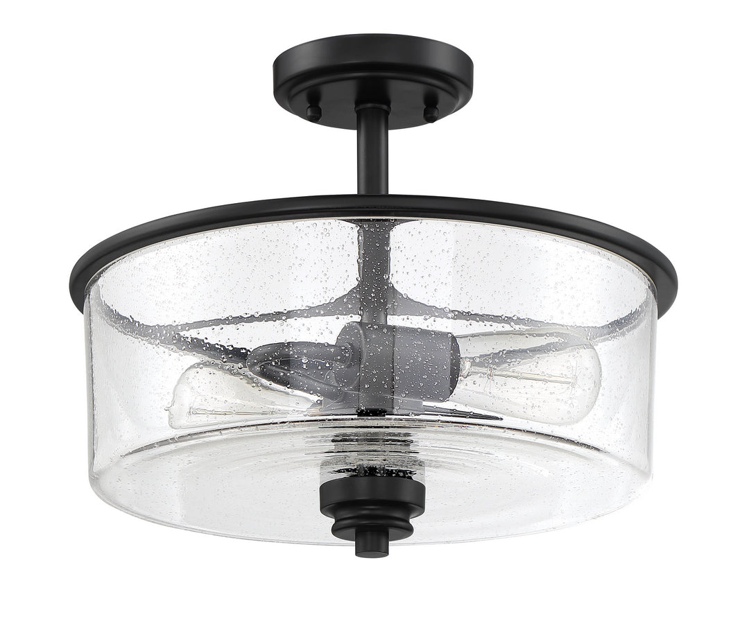 Bolden Two Light Convertible Semi Flush in Flat Black - available from The Lighting Shoppe, trusted by Canadian homeowners