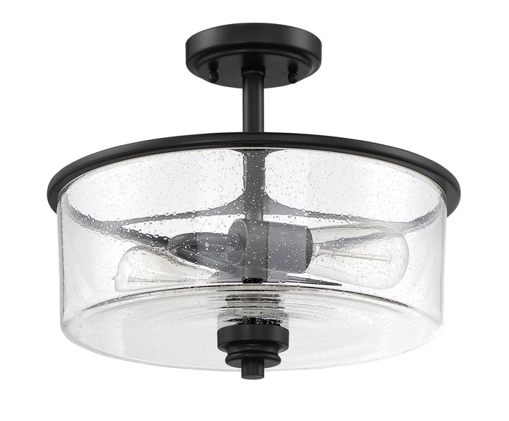 Bolden Two Light Convertible Semi Flush in Flat Black - available from The Lighting Shoppe, trusted by Canadian homeowners