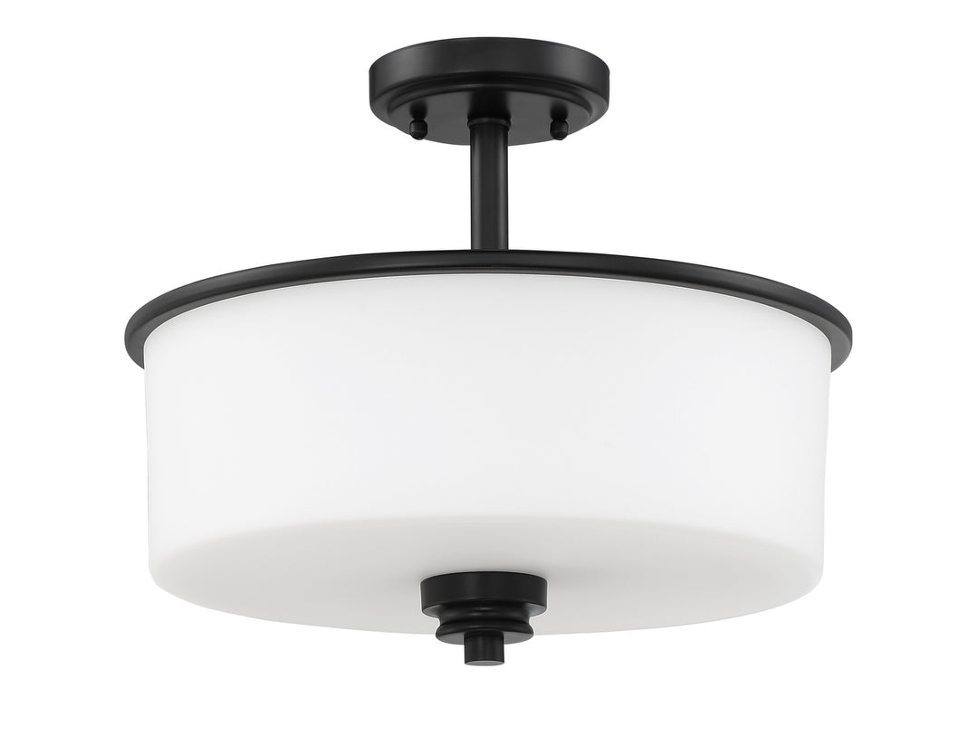 Bolden Two Light Convertible Semi Flush in Flat Black - available from The Lighting Shoppe, trusted by Canadian homeowners