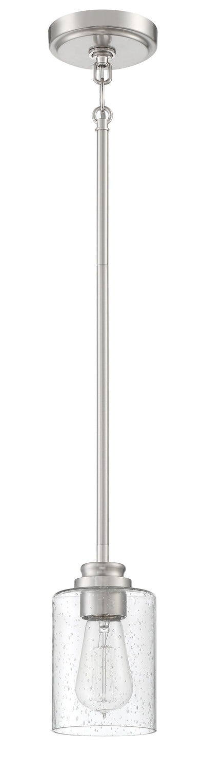 Bolden One Light Mini Pendant in Brushed Polished Nickel - available from The Lighting Shoppe, trusted by Canadian homeowners