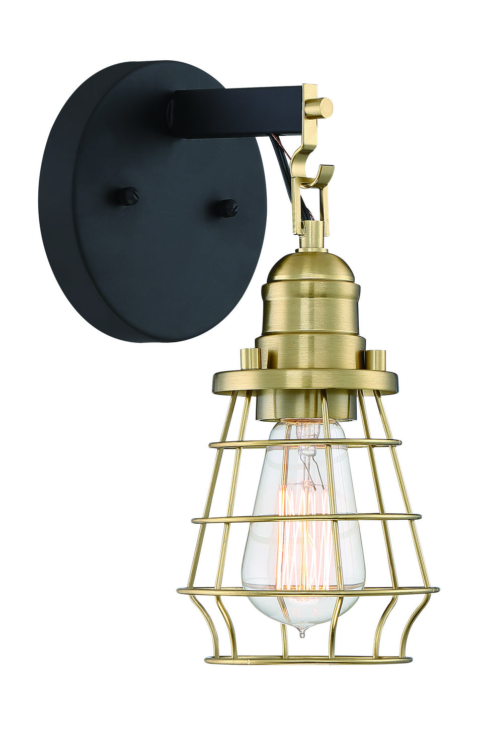 Craftmade Canada - 50601-FBSB - One Light Wall Sconce - Thatcher - Flat Black/Satin Brass