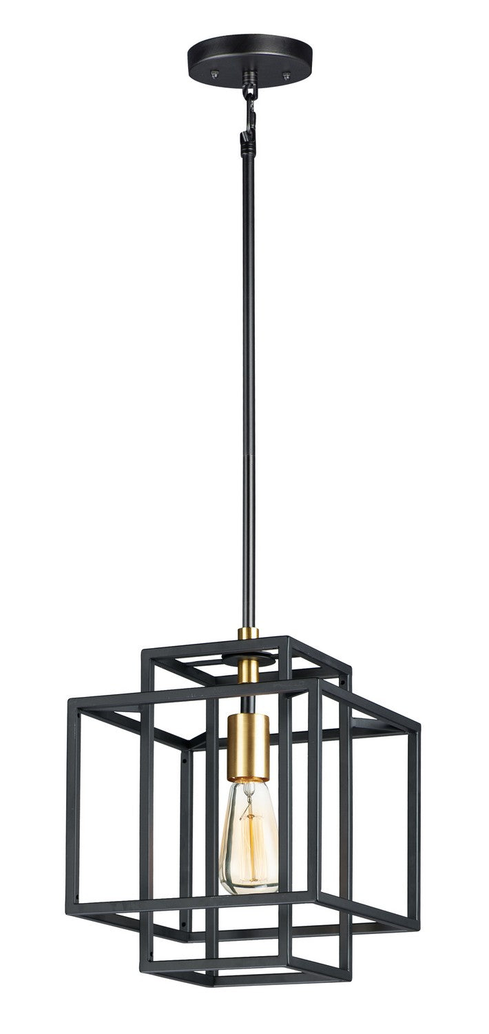 Maxim - 10246BKSBR - One Light Pendant - Liner - Black / Satin Brass