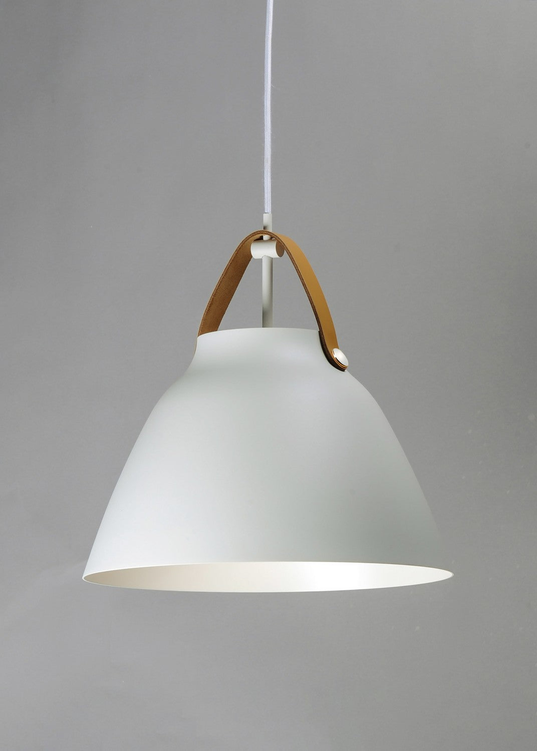 Maxim - 11358TNWT - One Light Pendant - Nordic - Tan Leather / White