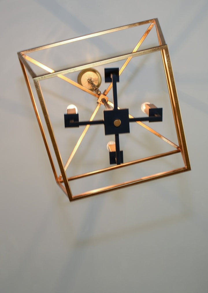 Maxim - 25155GLTXB - Four Light Chandelier - Abode - Gold Leaf / Textured Black