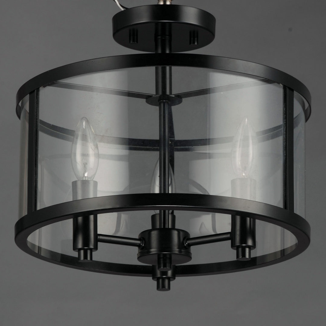 Maxim - 25250CLBK - Three Light Semi Flush Mount - Sentinel - Black
