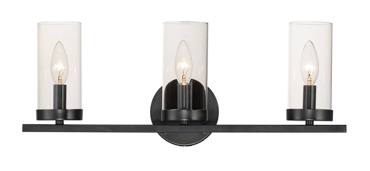 Maxim - 25257CLBK - Three Light Bath Vanity - Sentinel - Black