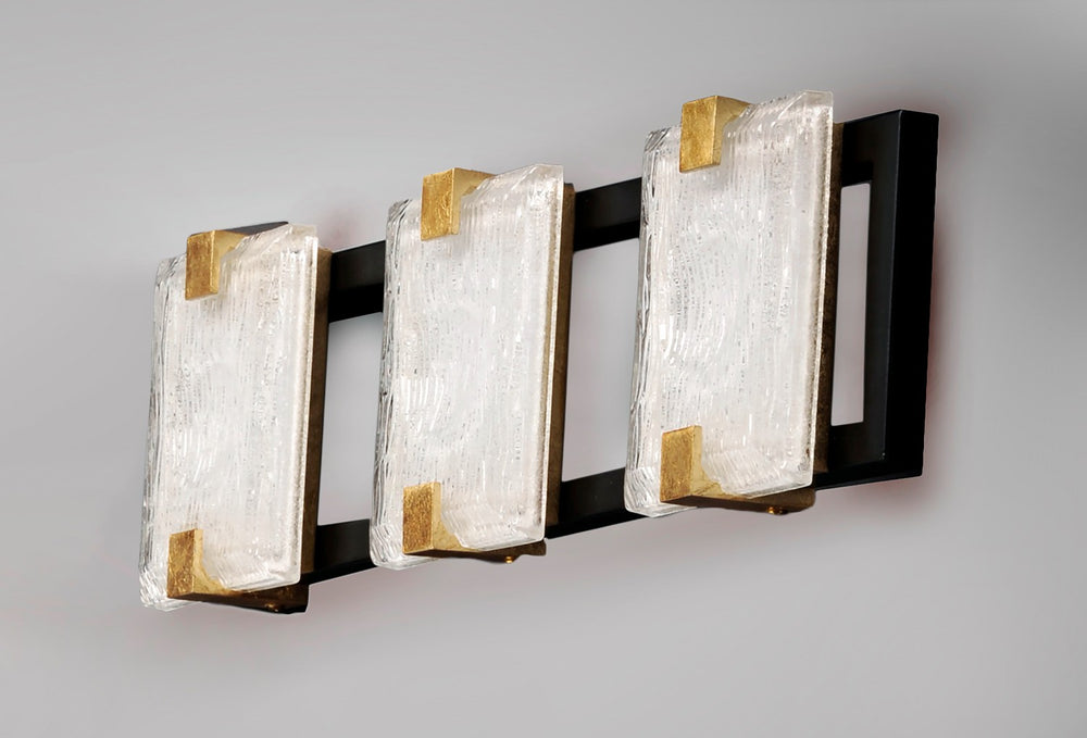 Maxim - 39532CYBKGL - LED Bath Vanity - Radiant - Black / Gold Leaf