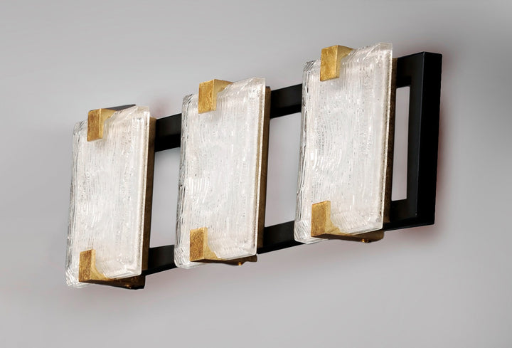 Maxim - 39532CYBKGL - LED Bath Vanity - Radiant - Black / Gold Leaf