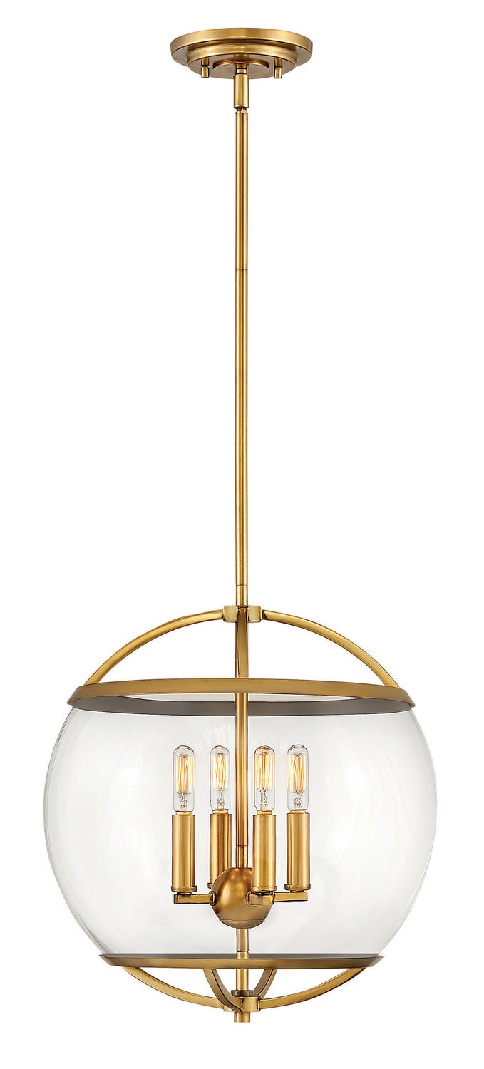 Calvin LED Pendant in Heritage Brass - available from The Lighting Shoppe, trusted by Canadian homeowners