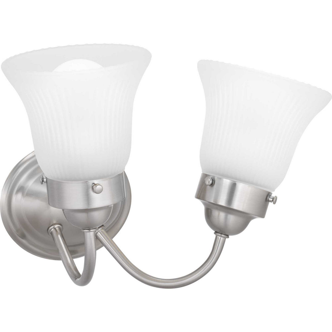 Progress Canada - P3288-09ET - Two Light Bath Bracket - Fluted Glass-Etched - Brushed Nickel