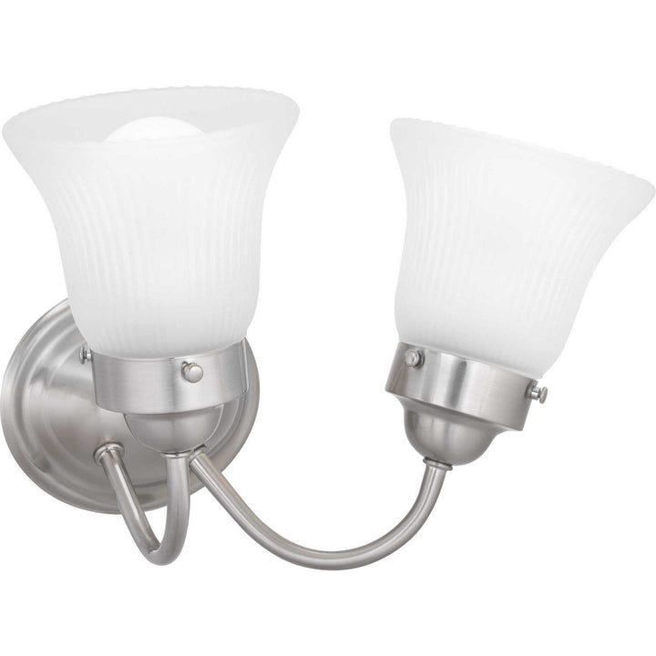 Progress Canada - P3288-09ET - Two Light Bath Bracket - Fluted Glass-Etched - Brushed Nickel
