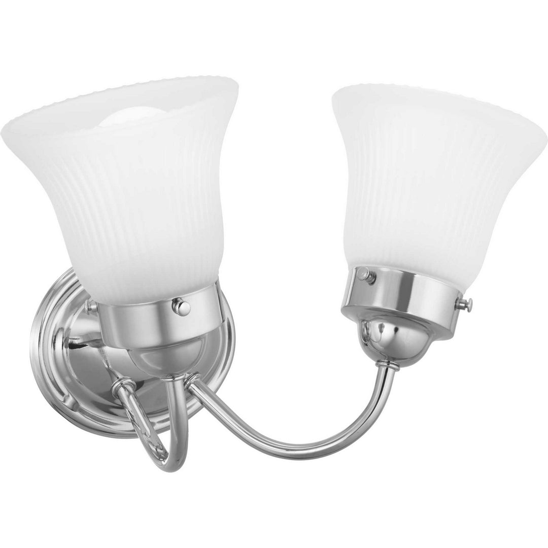 Progress Canada - P3288-15ET - Two Light Bath Bracket - Fluted Glass-Etched - Polished Chrome