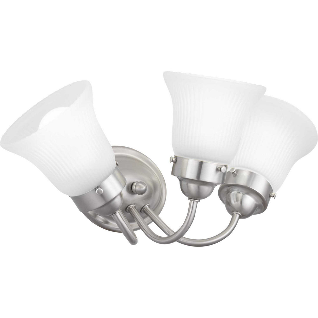 Progress Canada - P3289-09ET - Three Light Bath Bracket - Fluted Glass-Etched - Brushed Nickel