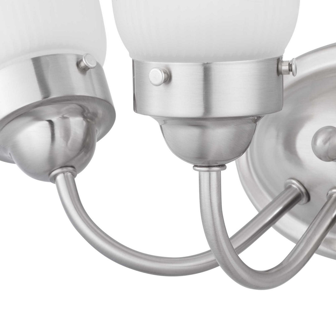 Progress Canada - P3289-09ET - Three Light Bath Bracket - Fluted Glass-Etched - Brushed Nickel