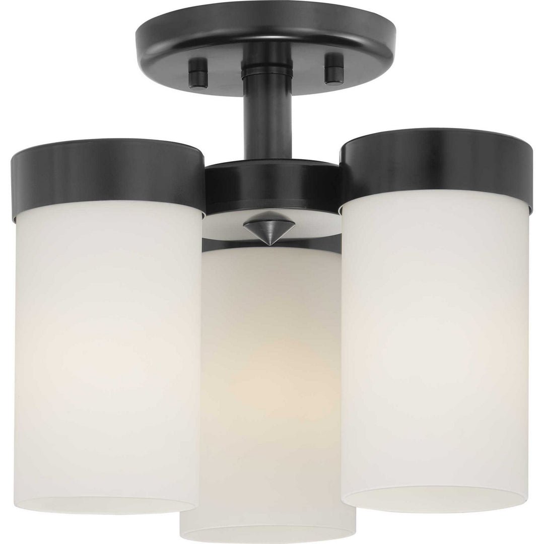 Elevate Three Light Flush Mount in Black - available from The Lighting Shoppe, trusted by Canadian homeowners