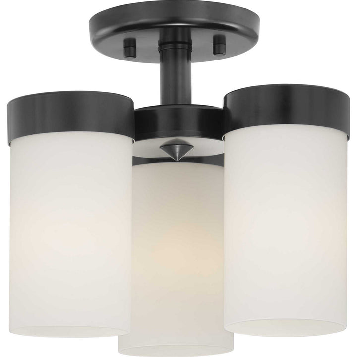 Elevate Three Light Flush Mount in Black - available from The Lighting Shoppe, trusted by Canadian homeowners