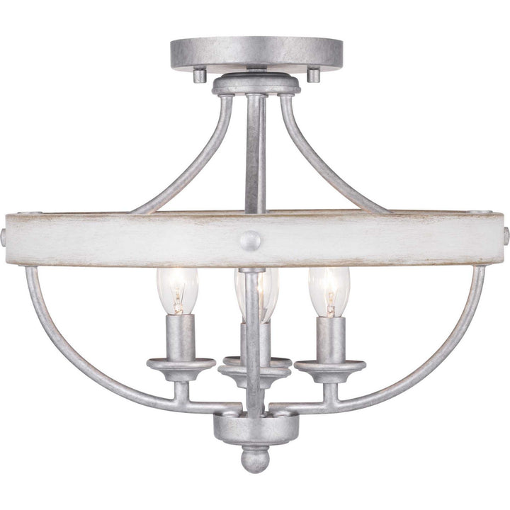 Progress Canada - P350117-141 - Four Light Semi-Flush Convertible - Gulliver - Galvanized