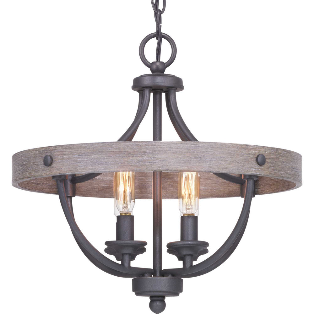 Progress Canada - P350117-143 - Four Light Semi-Flush Convertible - Gulliver - Graphite