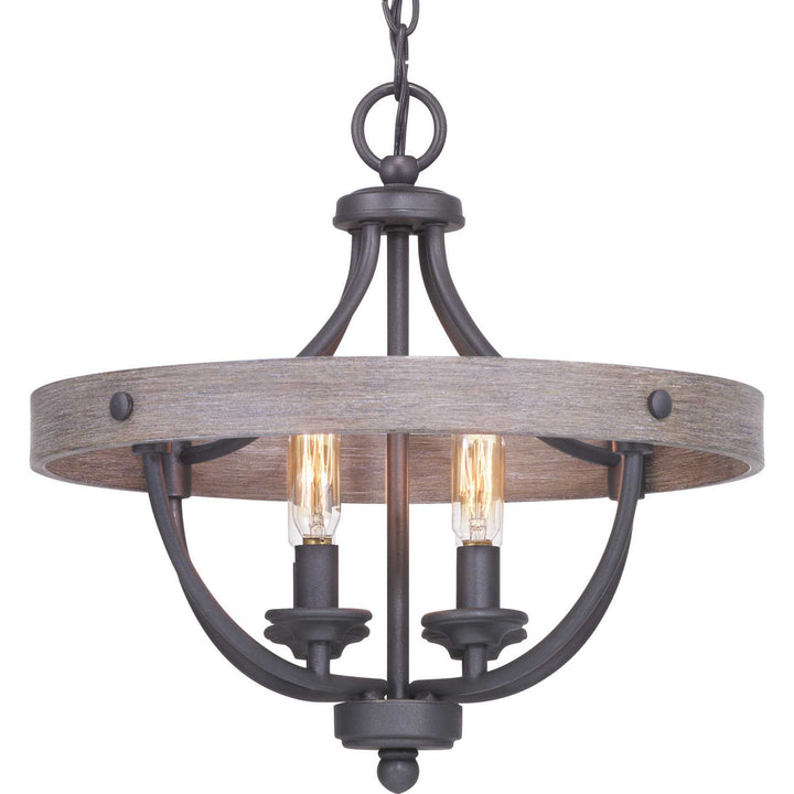 Progress Canada - P350117-143 - Four Light Semi-Flush Convertible - Gulliver - Graphite