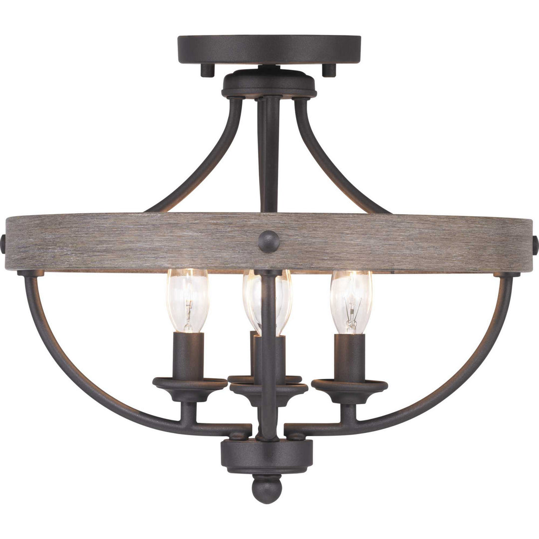 Progress Canada - P350117-143 - Four Light Semi-Flush Convertible - Gulliver - Graphite