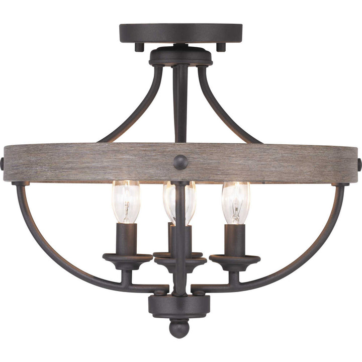Progress Canada - P350117-143 - Four Light Semi-Flush Convertible - Gulliver - Graphite