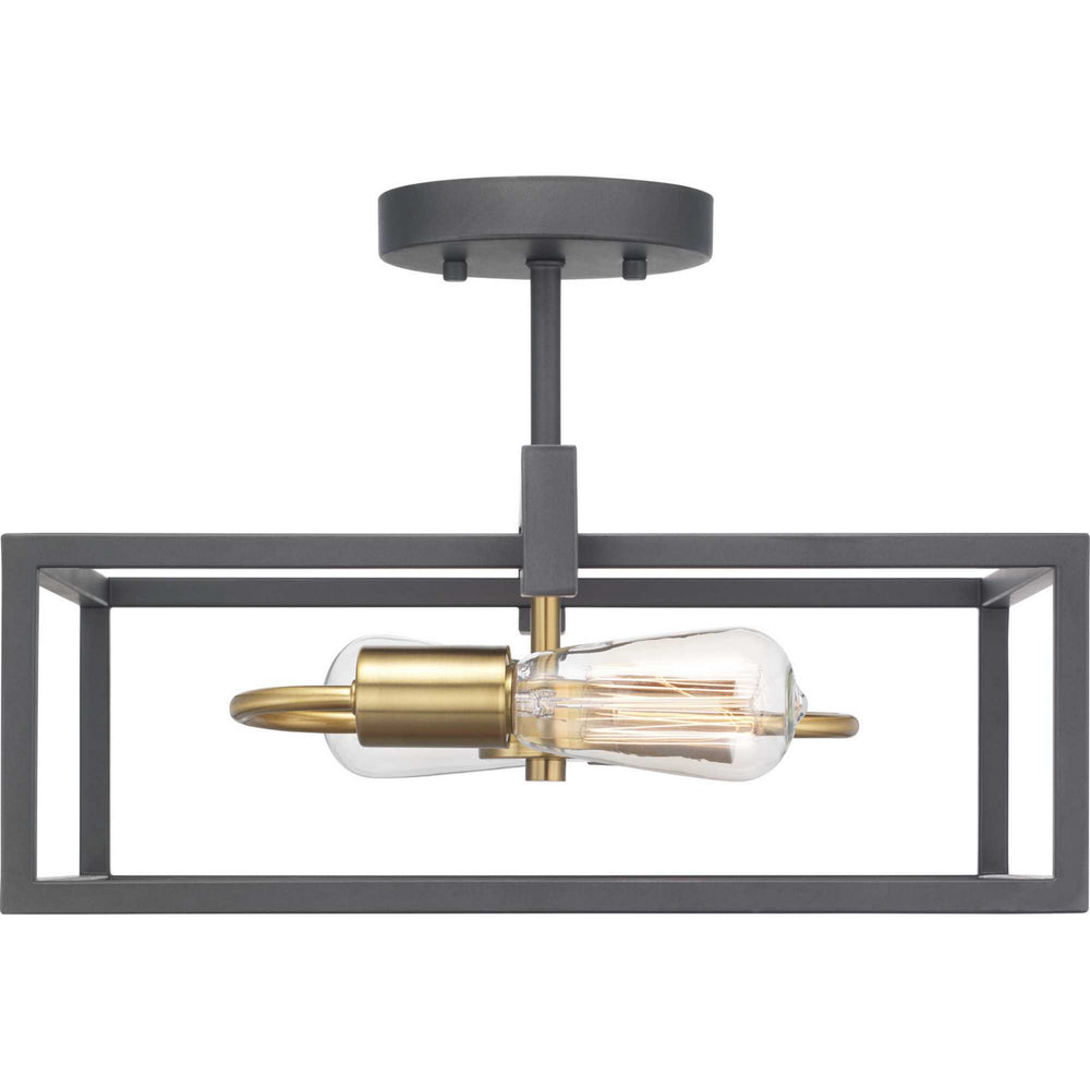 Progress Canada - P350120-143 - Two Light Semi-Flush Convertible - Blakely - Graphite