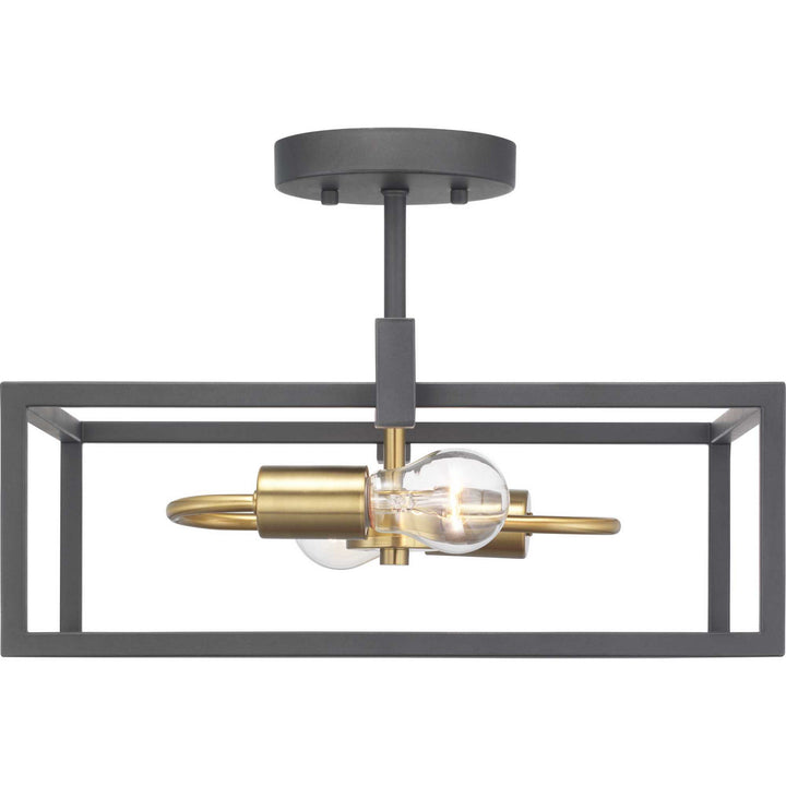 Progress Canada - P350120-143 - Two Light Semi-Flush Convertible - Blakely - Graphite