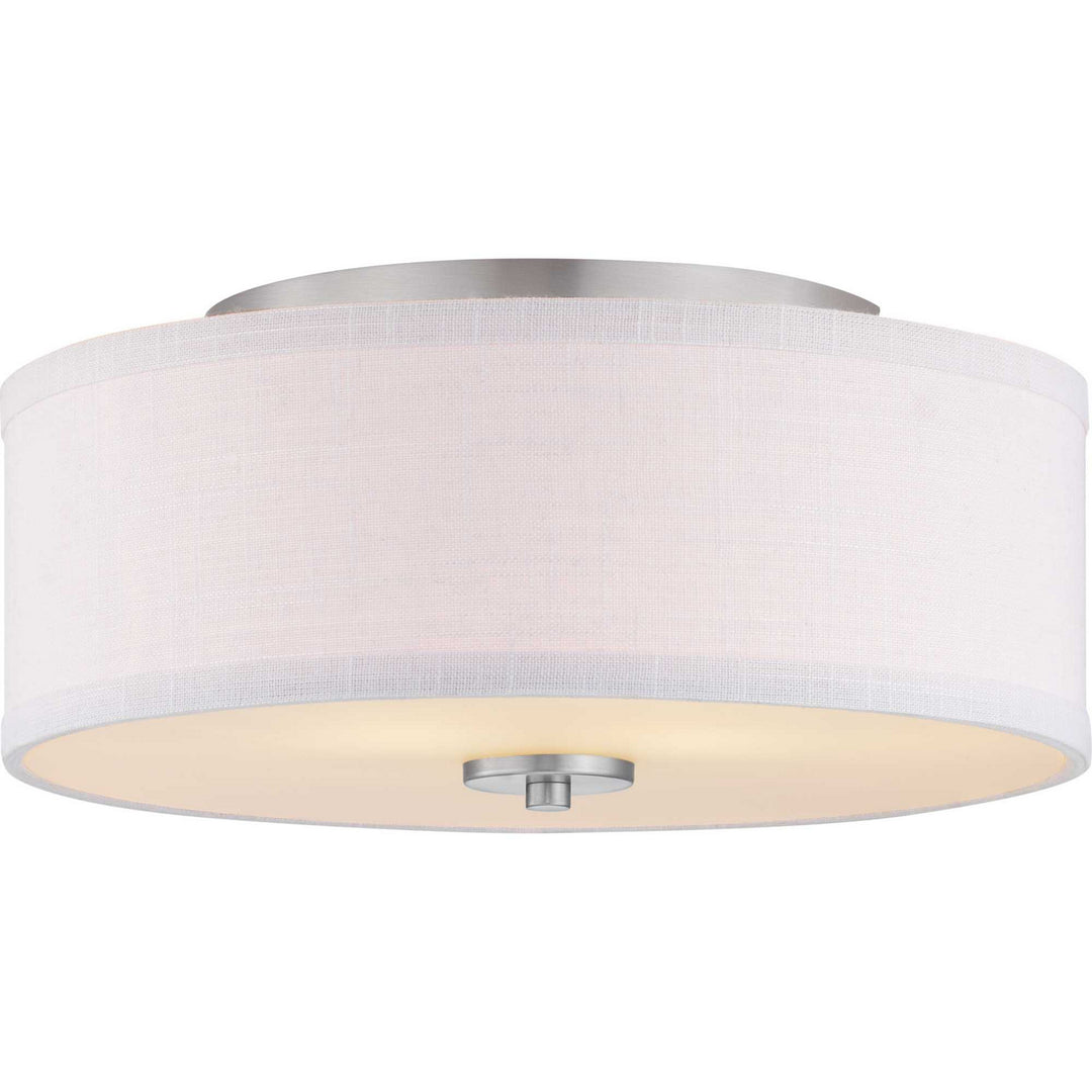 Inspire Two Light Flush Mount in Brushed Nickel - available from The Lighting Shoppe, trusted by Canadian homeowners