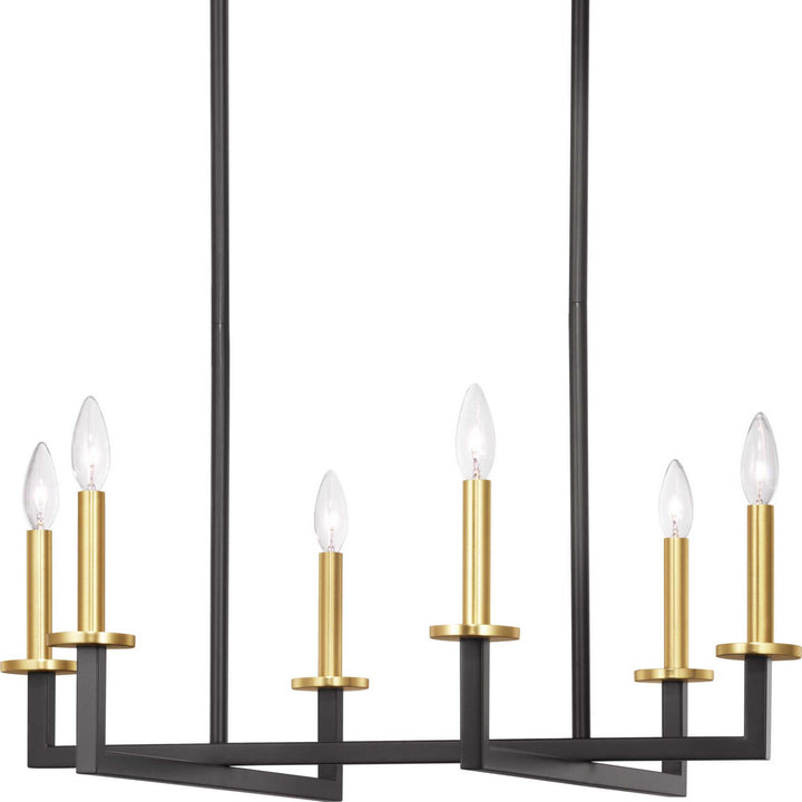 Progress Canada - P400113-143 - Six Light Chandelier - Blakely - Graphite