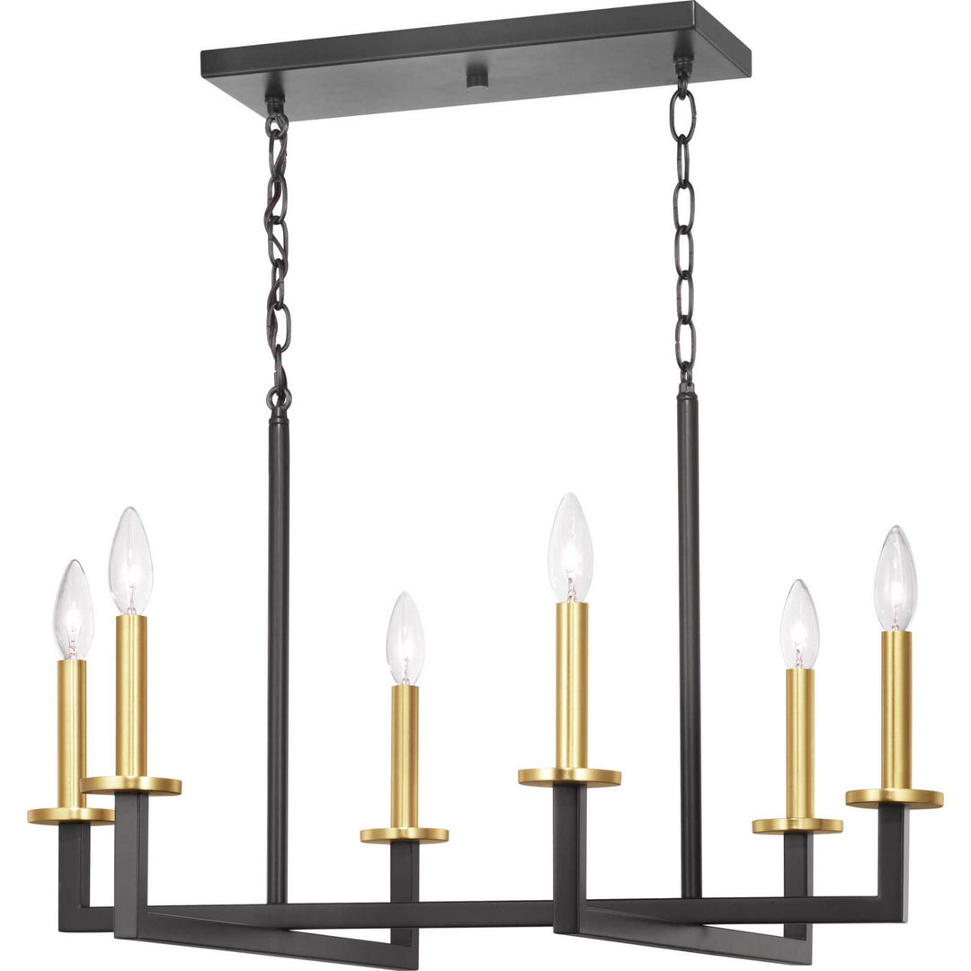 Progress Canada - P400113-143 - Six Light Chandelier - Blakely - Graphite