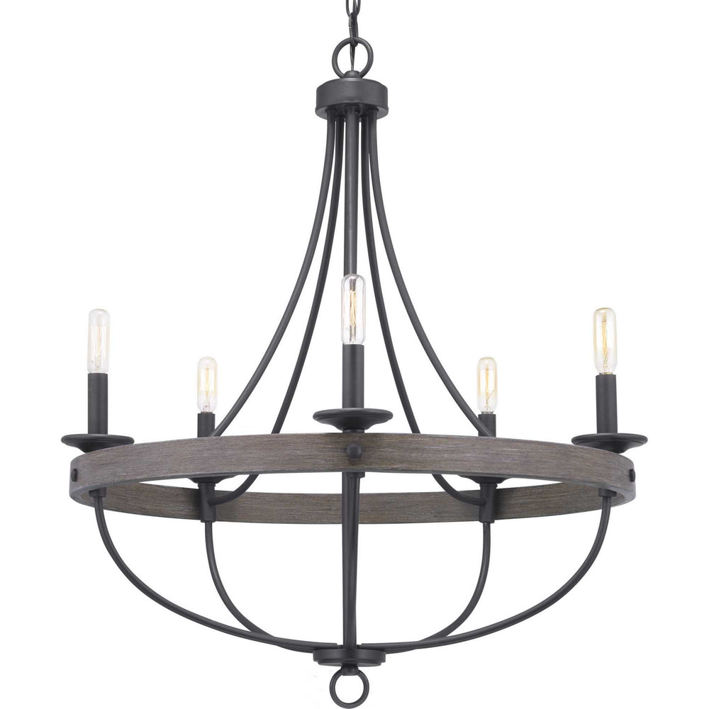 Progress Canada - P400158-143 - Five Light Chandelier - Gulliver - Graphite