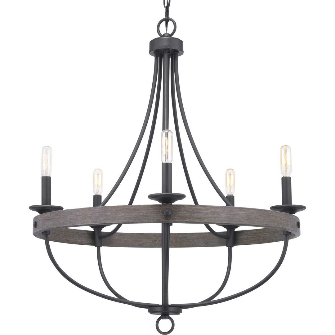 Progress Canada - P400158-143 - Five Light Chandelier - Gulliver - Graphite