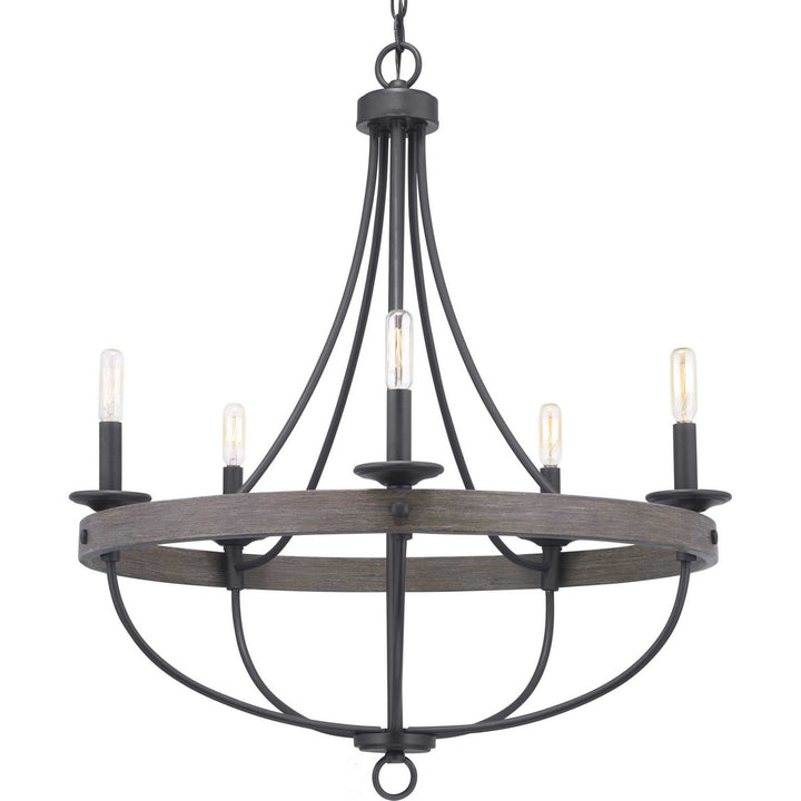 Progress Canada - P400158-143 - Five Light Chandelier - Gulliver - Graphite