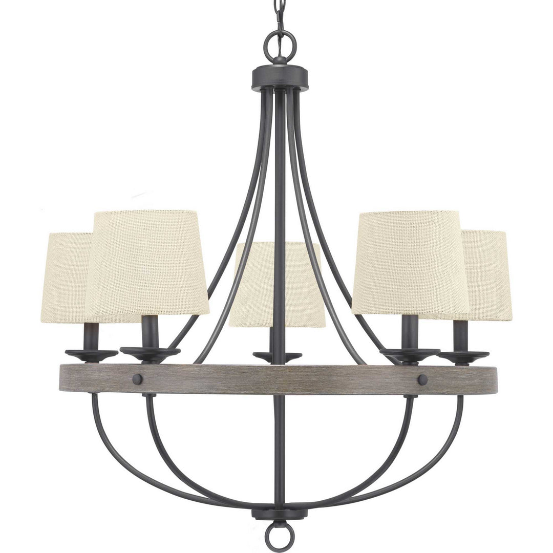 Progress Canada - P400158-143 - Five Light Chandelier - Gulliver - Graphite