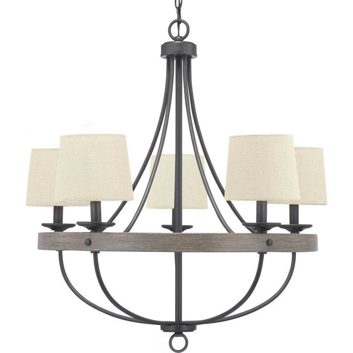 Progress Canada - P400158-143 - Five Light Chandelier - Gulliver - Graphite