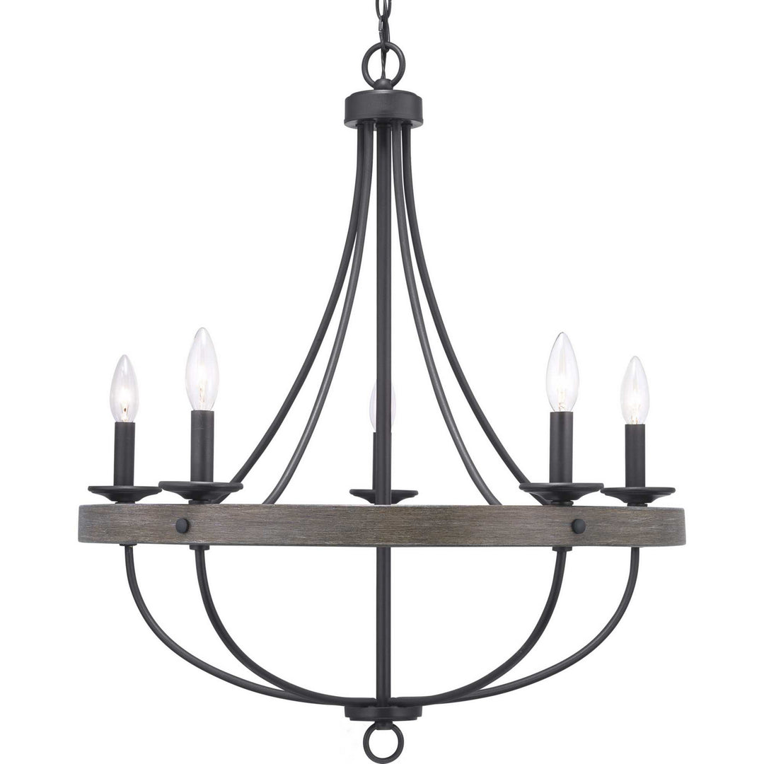 Progress Canada - P400158-143 - Five Light Chandelier - Gulliver - Graphite