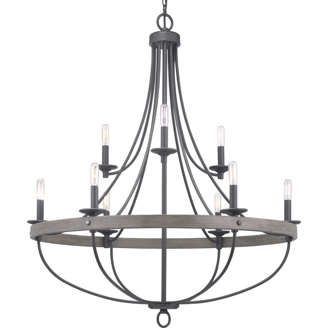 Progress Canada - P400159-143 - Nine Light Chandelier - Gulliver - Graphite