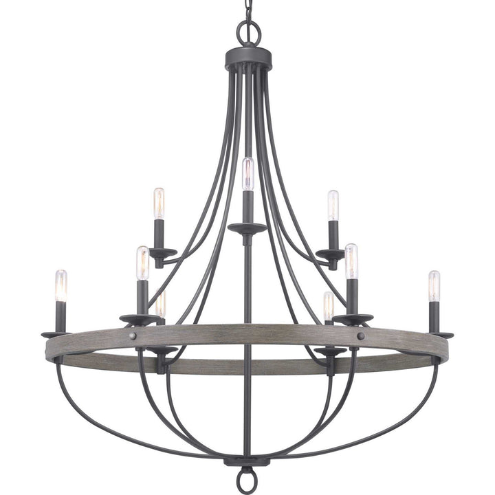 Progress Canada - P400159-143 - Nine Light Chandelier - Gulliver - Graphite