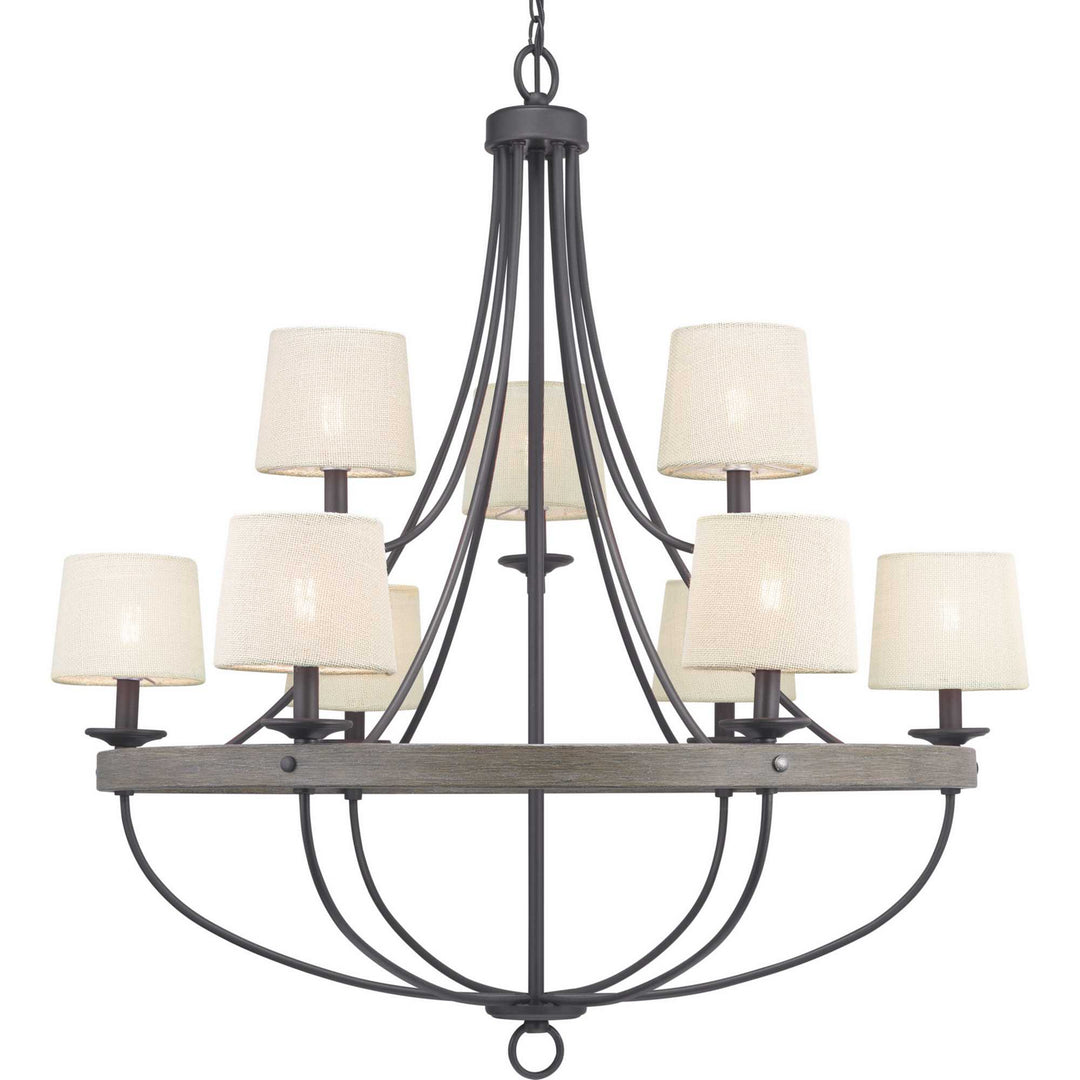 Progress Canada - P400159-143 - Nine Light Chandelier - Gulliver - Graphite