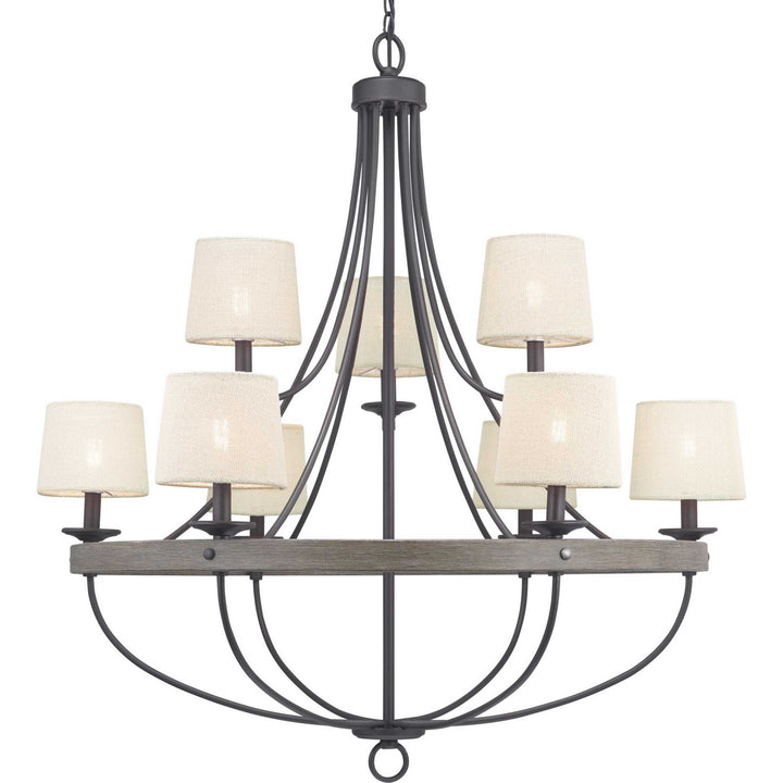 Progress Canada - P400159-143 - Nine Light Chandelier - Gulliver - Graphite