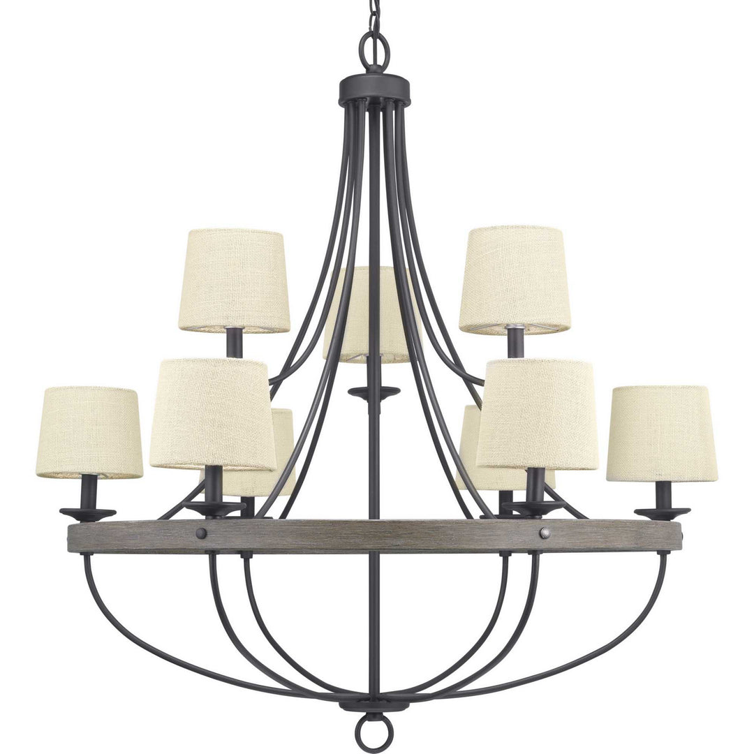 Progress Canada - P400159-143 - Nine Light Chandelier - Gulliver - Graphite